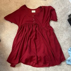 size small red babydoll dress from dress up boutique